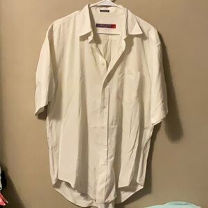 Nordstrom Cream Casual Button Down Shirt Relaxed Fit